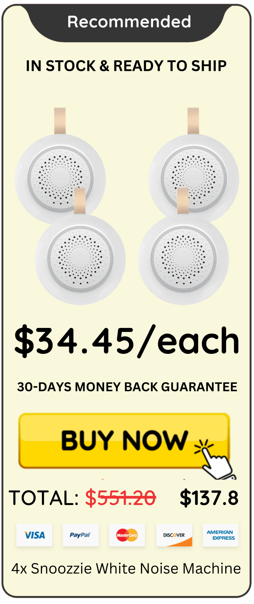 Snoozzie White Noise Machine offer price 