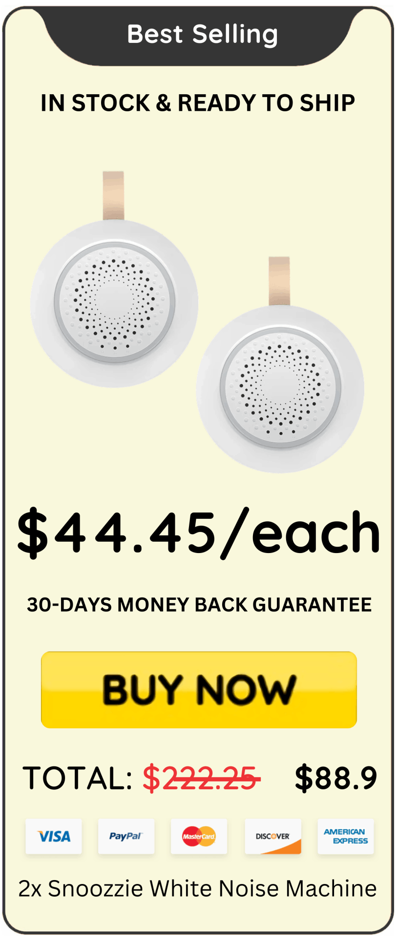 Snoozzie White Noise Machine offer price 